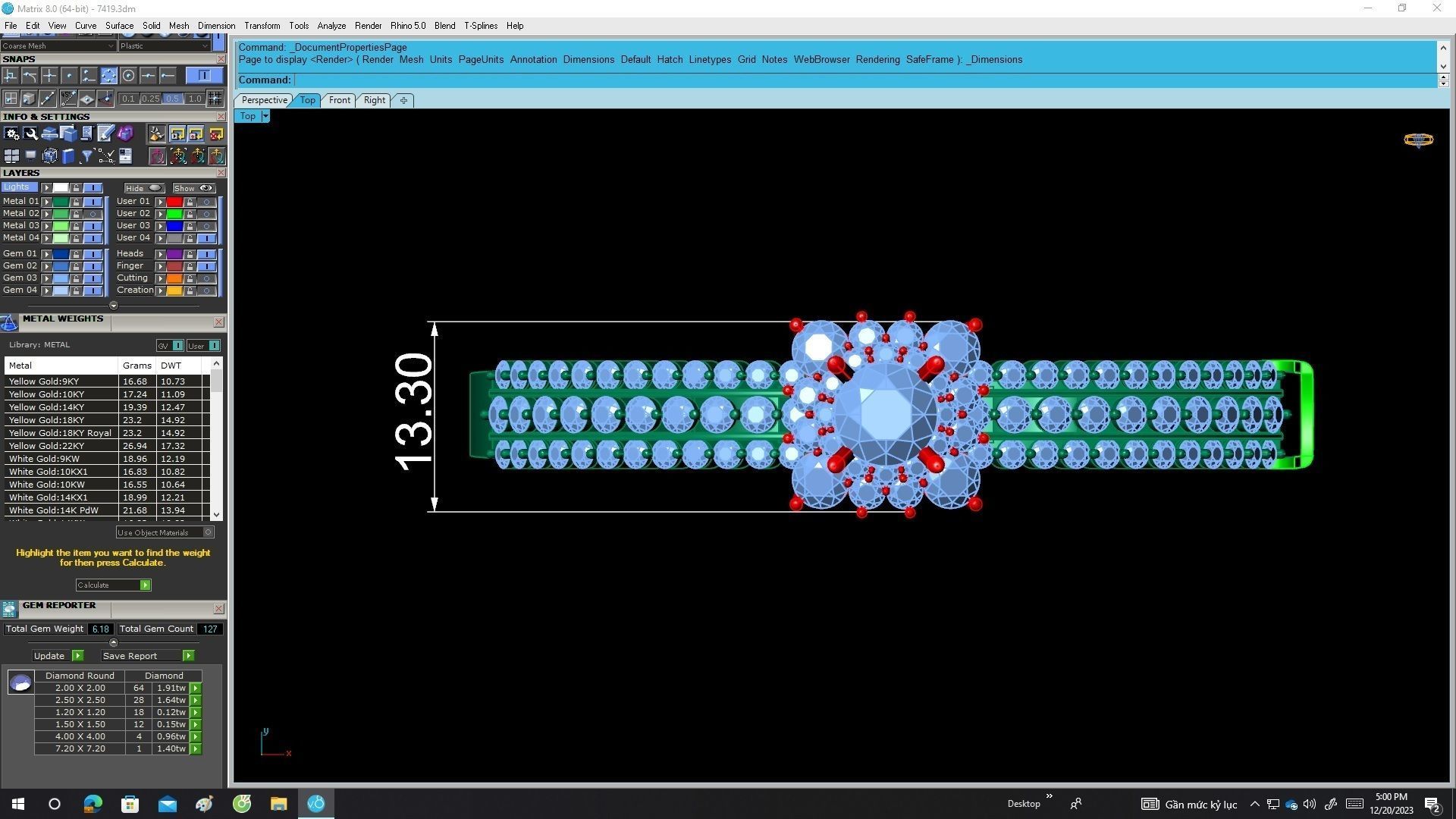 A7419 Asian Diamond Women Bangle Bracelets 3D print model_5