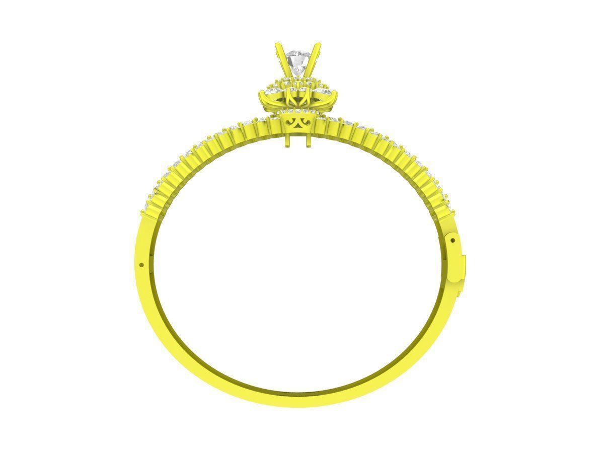 A7419 Asian Diamond Women Bangle Bracelets 3D print model_2