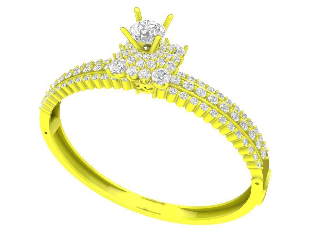 A7419 Asian Diamond Women Bangle Bracelets 3D print model_1