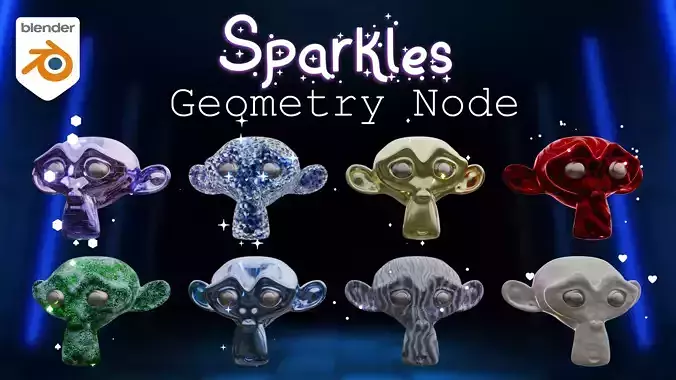 Sparkles - Geometry Node - Blender 3D model