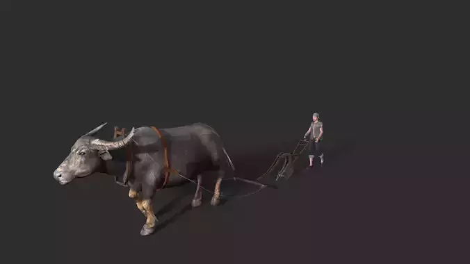 farmer avatar Low-poly 3D model