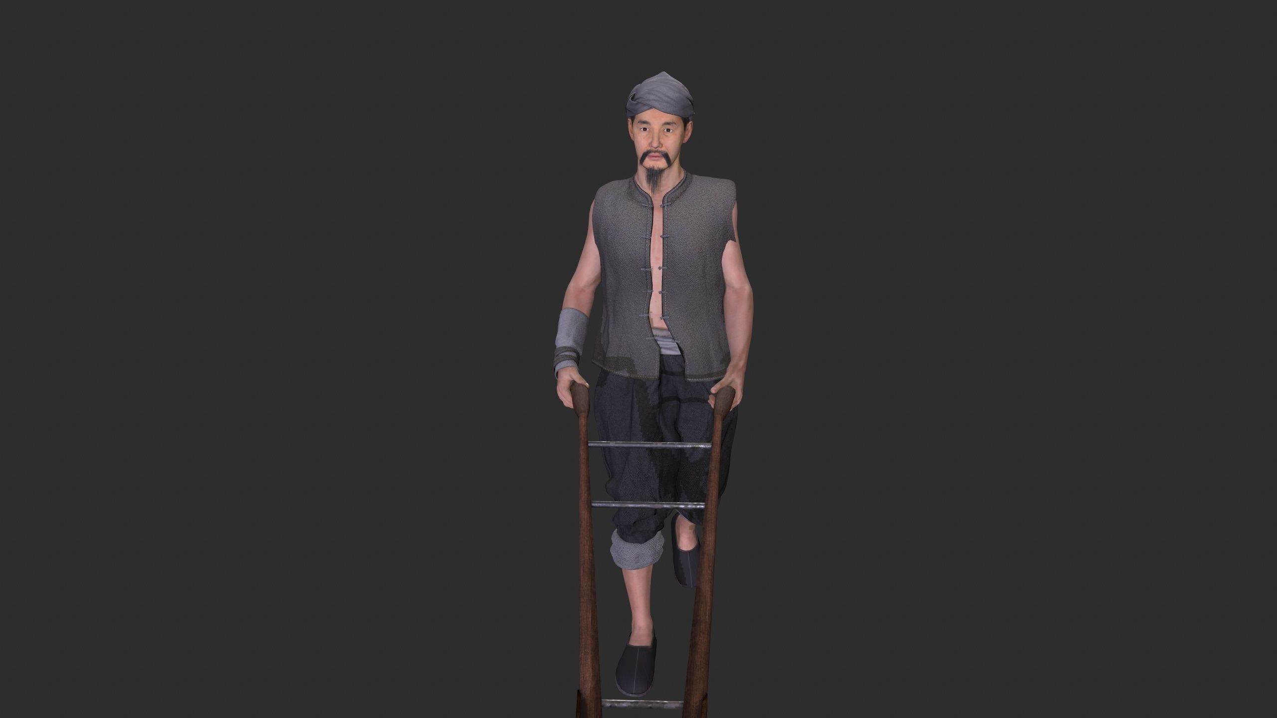 farmer avatar Low-poly 3D model_12
