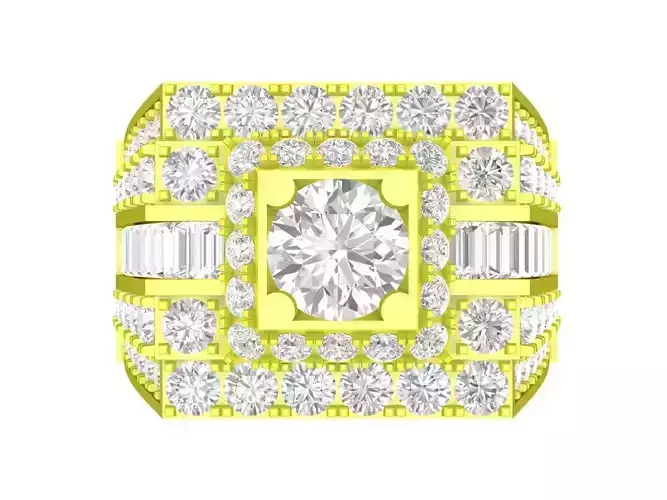 7659 korean style diamond men ring