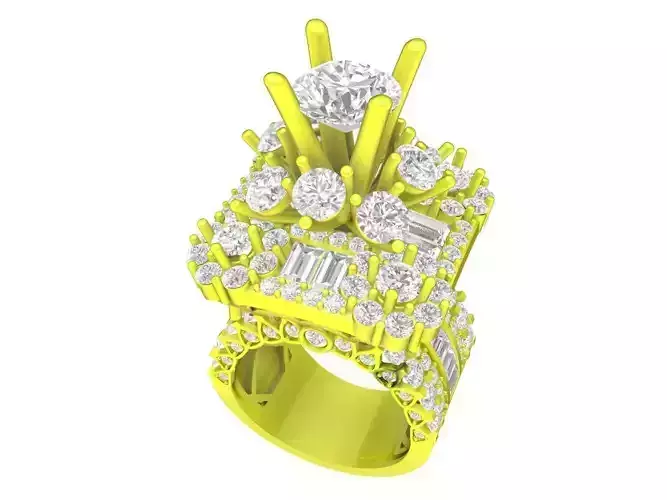 7664 luxury diamond hongkong women fashion ring