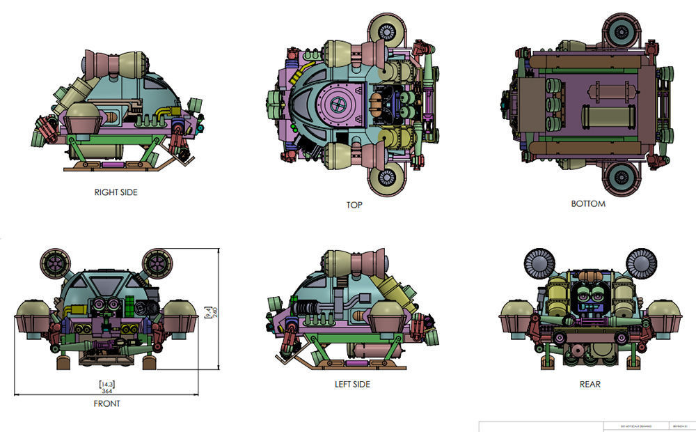 INNERSPACE KRAKEN SUBMARINE model kit 3D print model_27