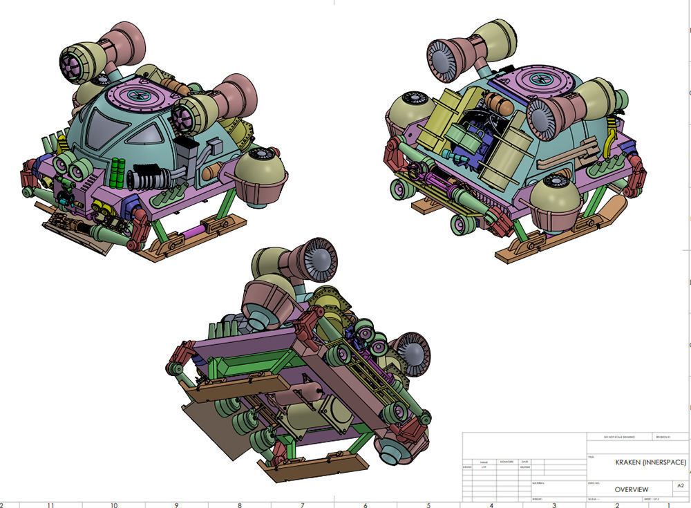 INNERSPACE KRAKEN SUBMARINE model kit 3D print model_28
