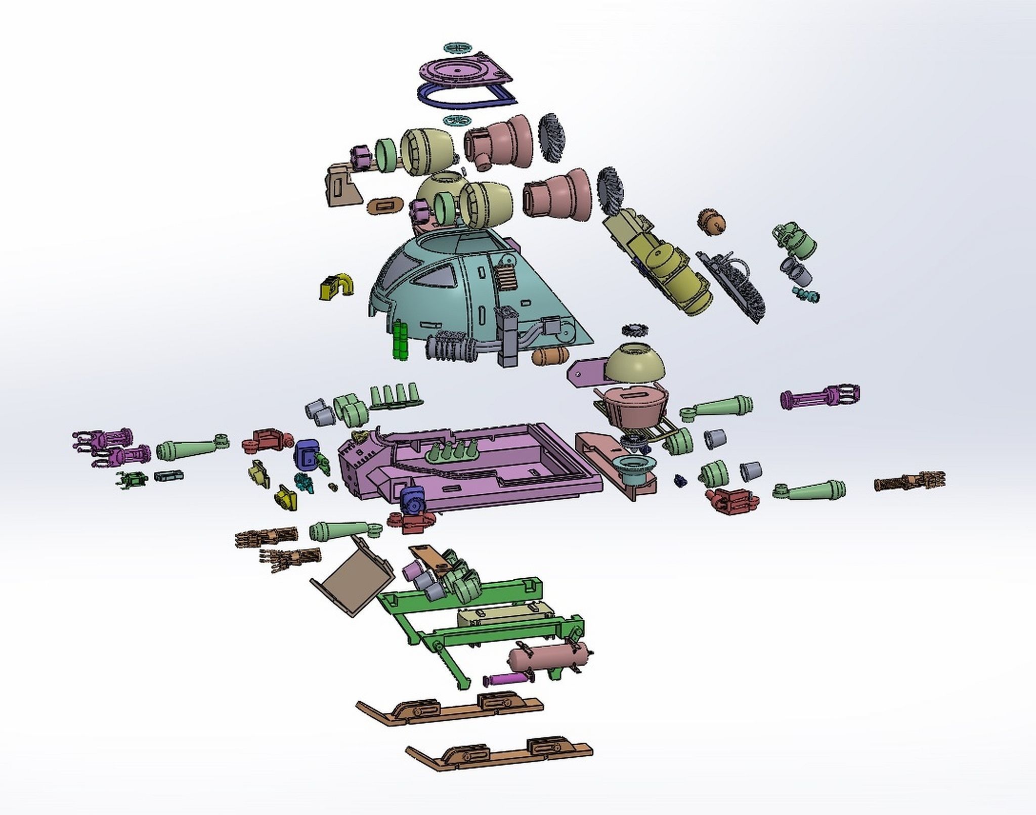 INNERSPACE KRAKEN SUBMARINE model kit 3D print model_10