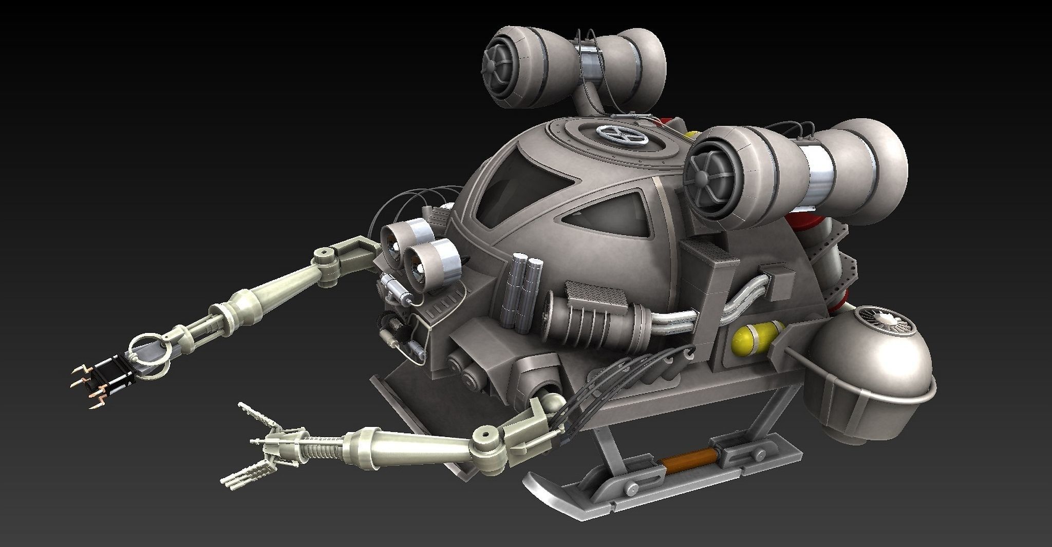 INNERSPACE KRAKEN SUBMARINE model kit 3D print model_6