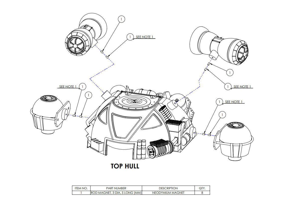 INNERSPACE KRAKEN SUBMARINE model kit 3D print model_18