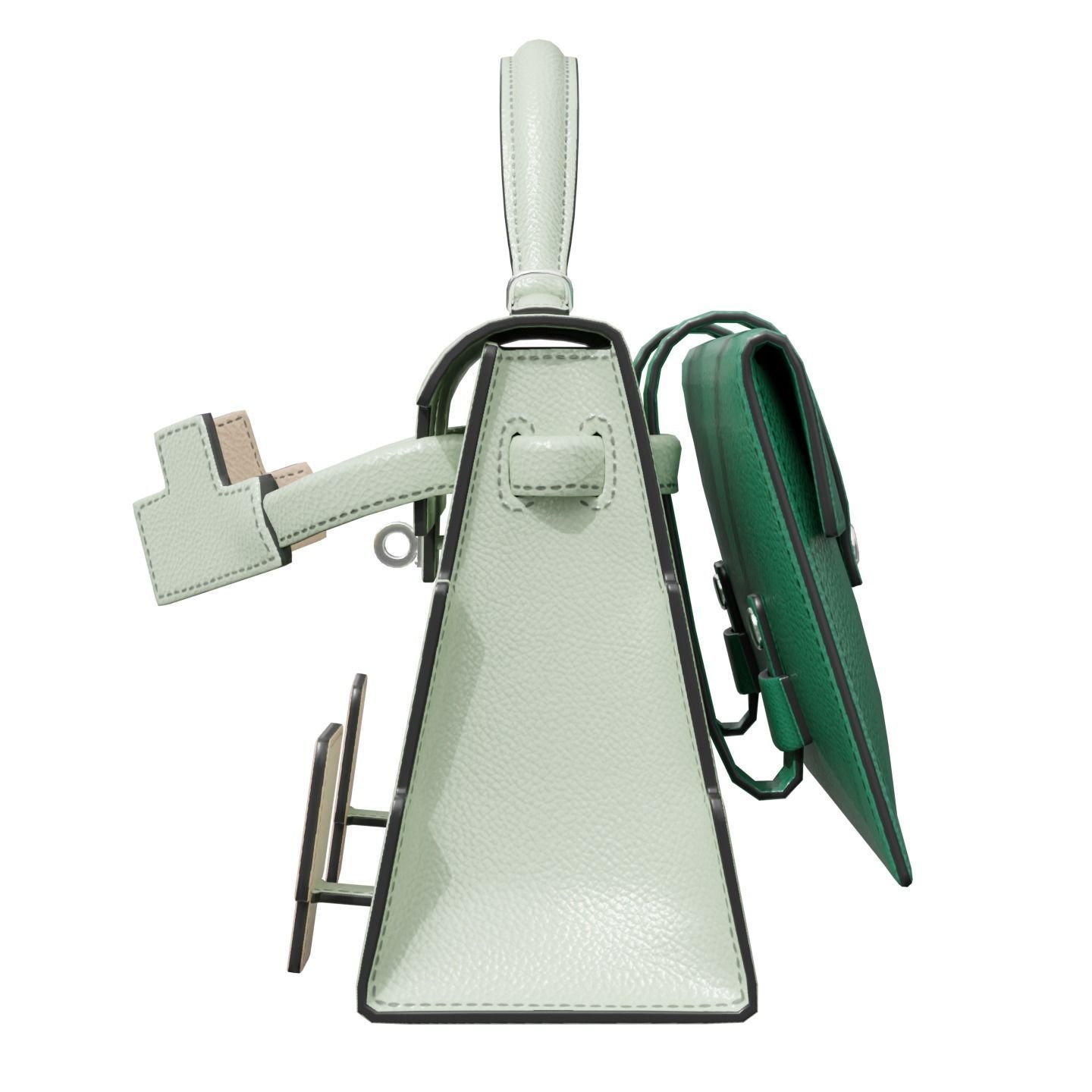 Hermes Kelly Doll Picto Bag Low-poly 3D model_2