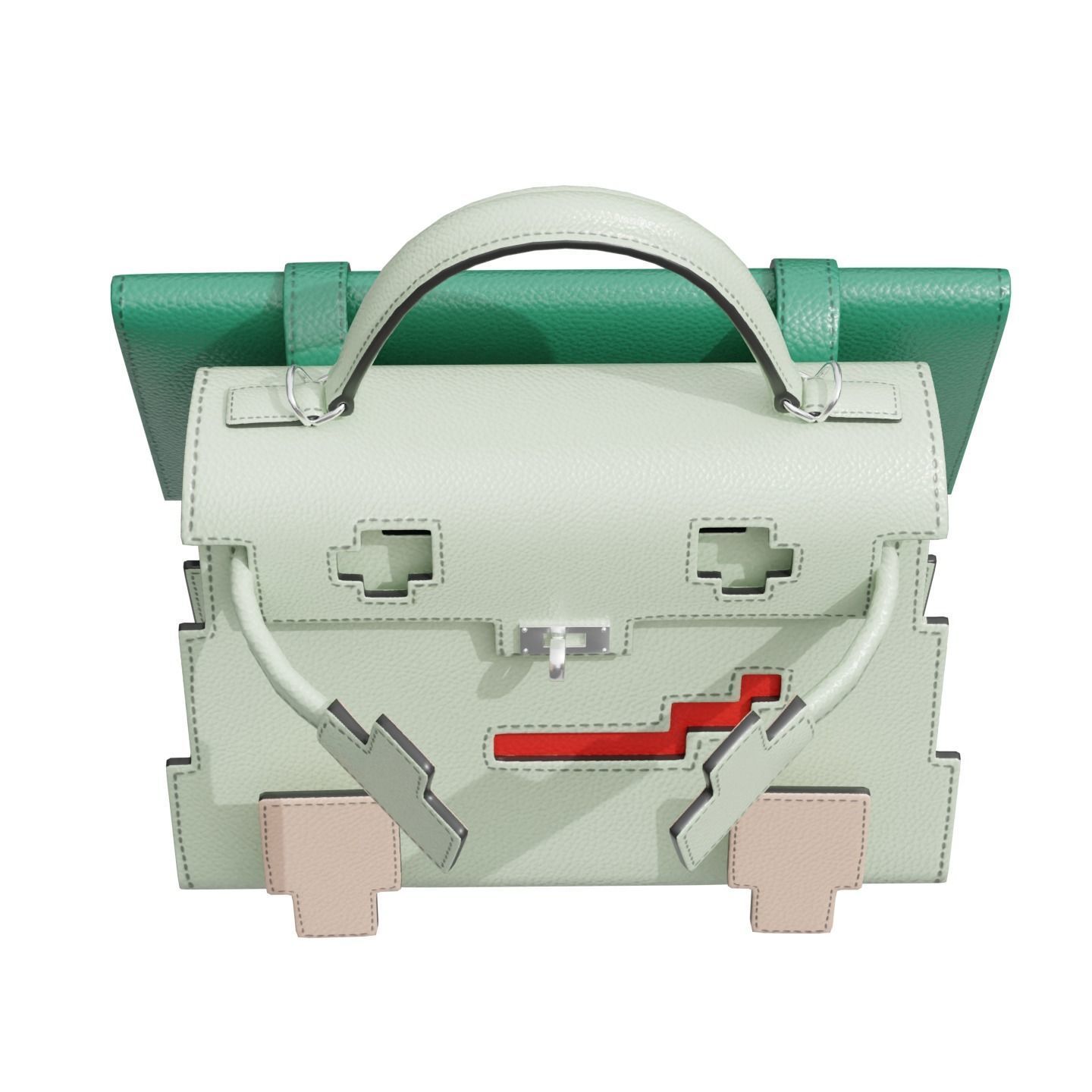 Hermes Kelly Doll Picto Bag Low-poly 3D model_3