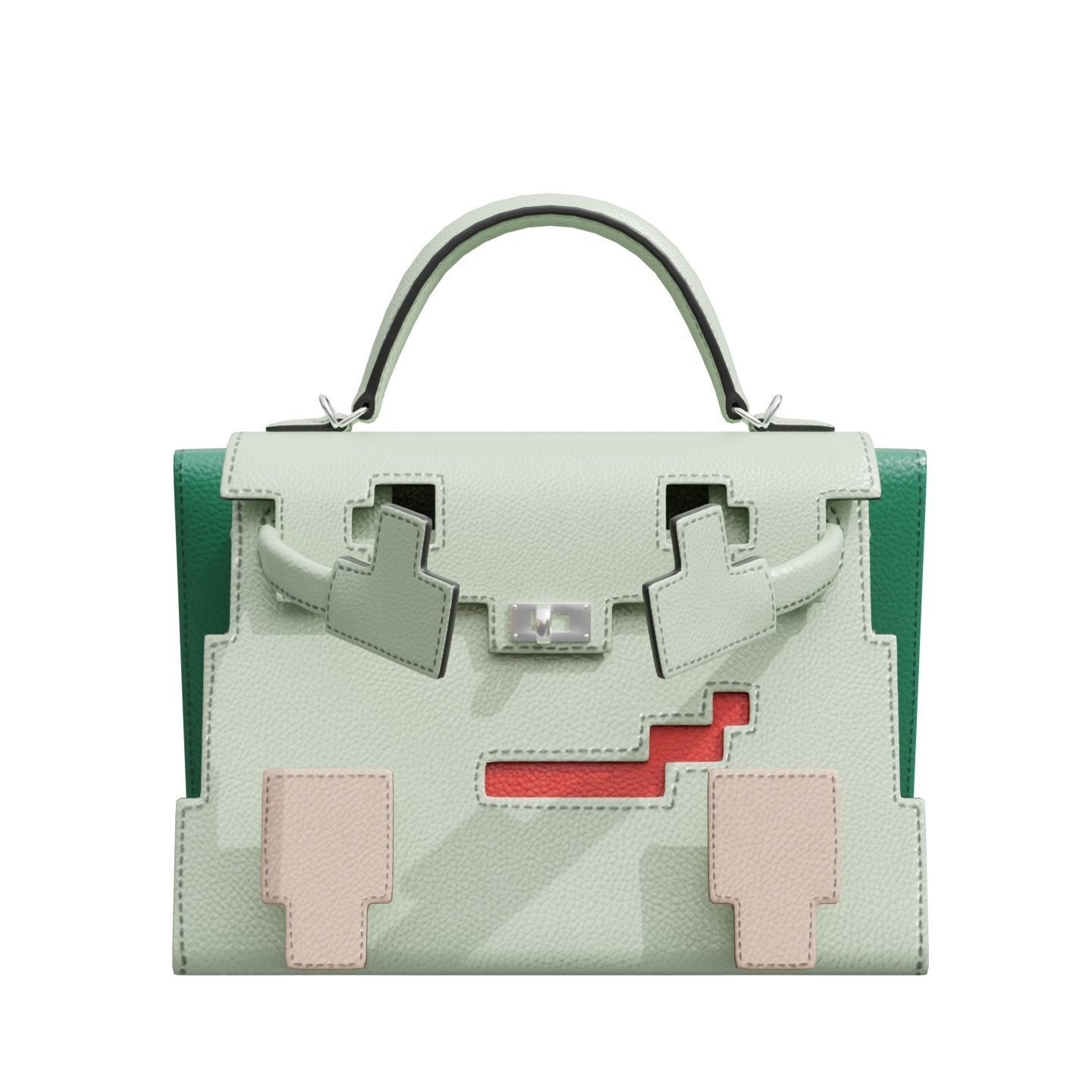 Hermes Kelly Doll Picto Bag Low-poly 3D model_1