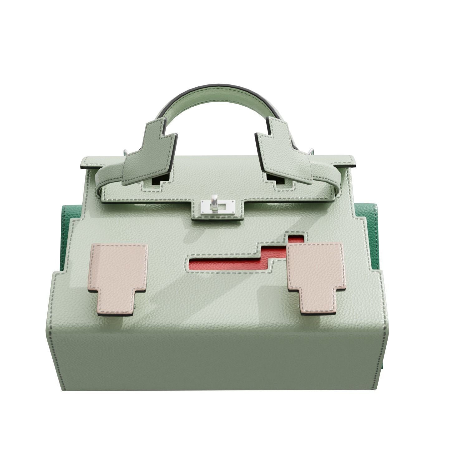 Hermes Kelly Doll Picto Bag Low-poly 3D model_7
