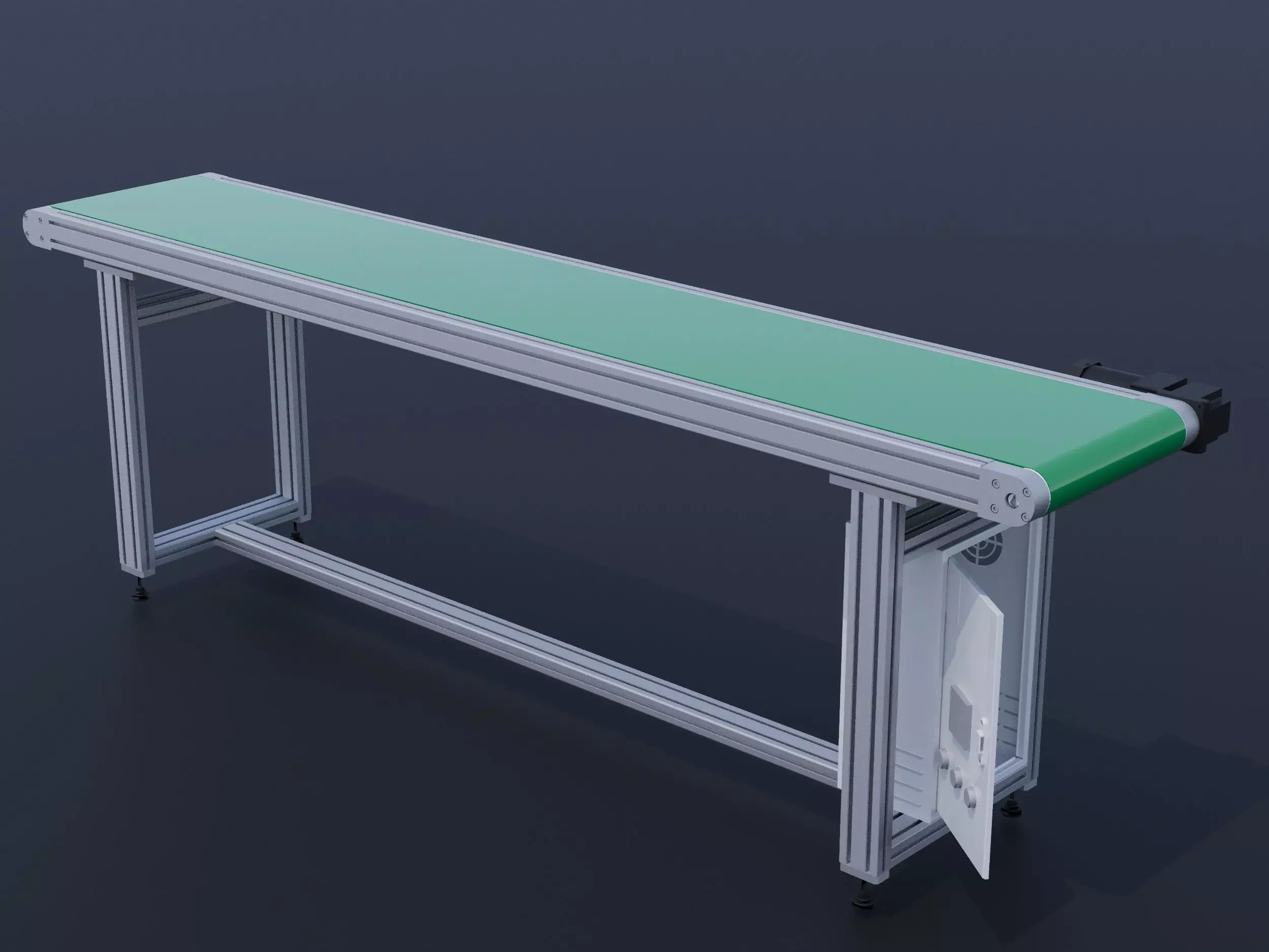 Conveyor belt assembly line 3D model_0
