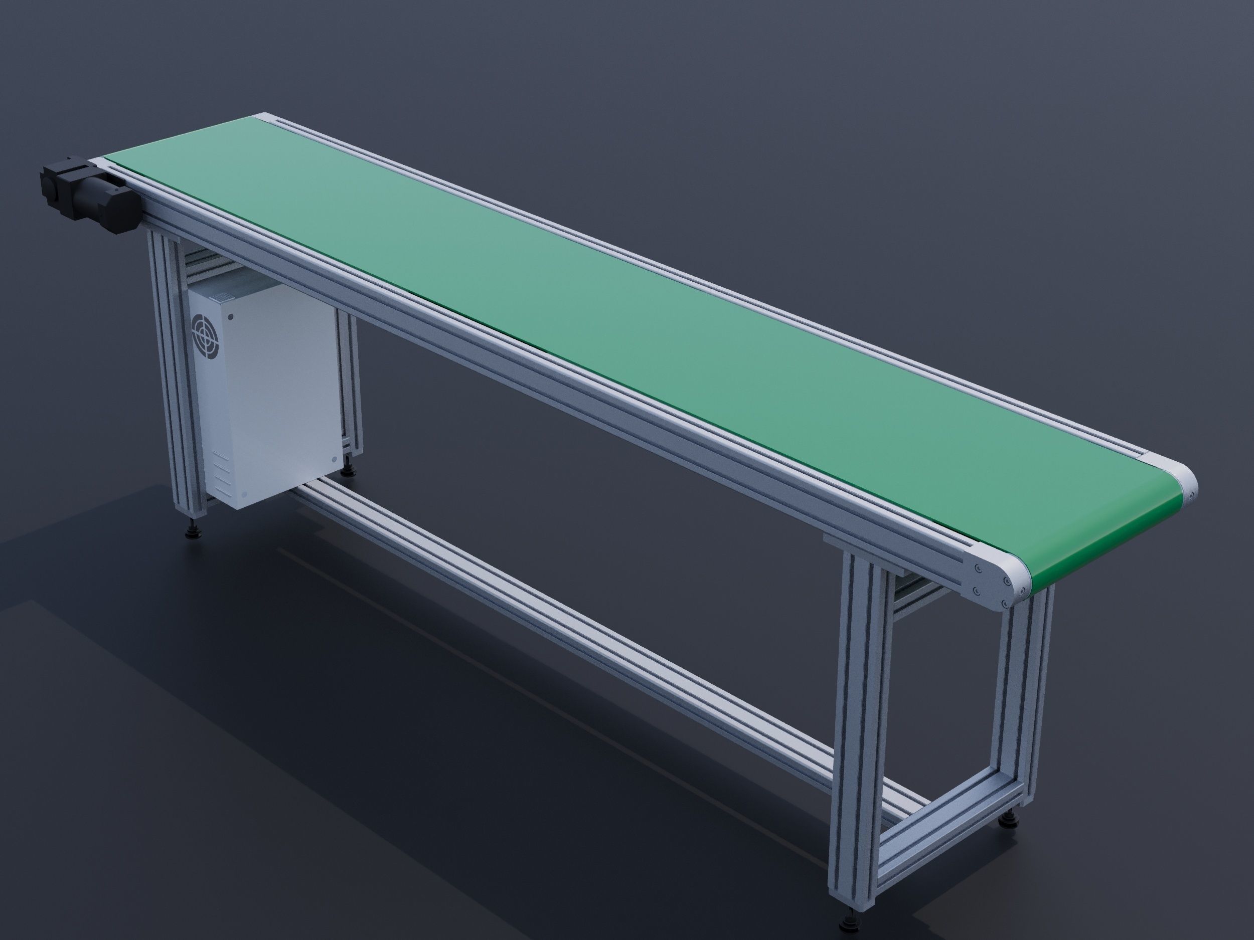 Conveyor belt assembly line 3D model_1