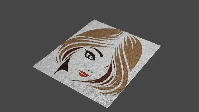 BEAUTIFUL LADY CARPET FOR INTERIOR OF ROOM 3D model