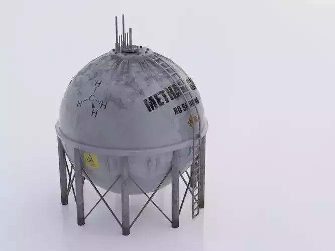 Methane gas spherical storage tank