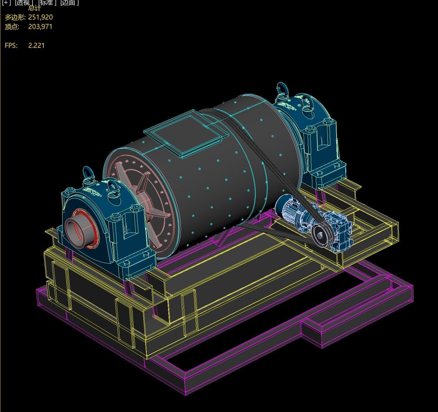 ball mill 3D model_2