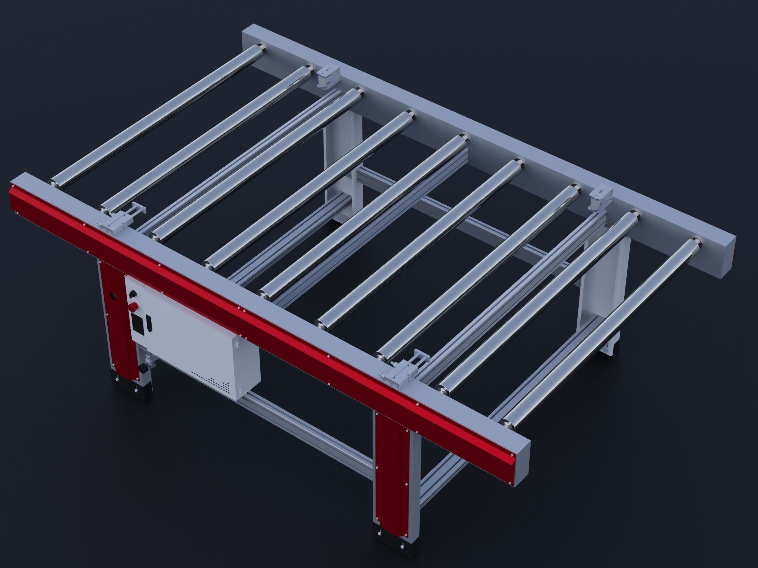Plate conveyor line 3D model_2