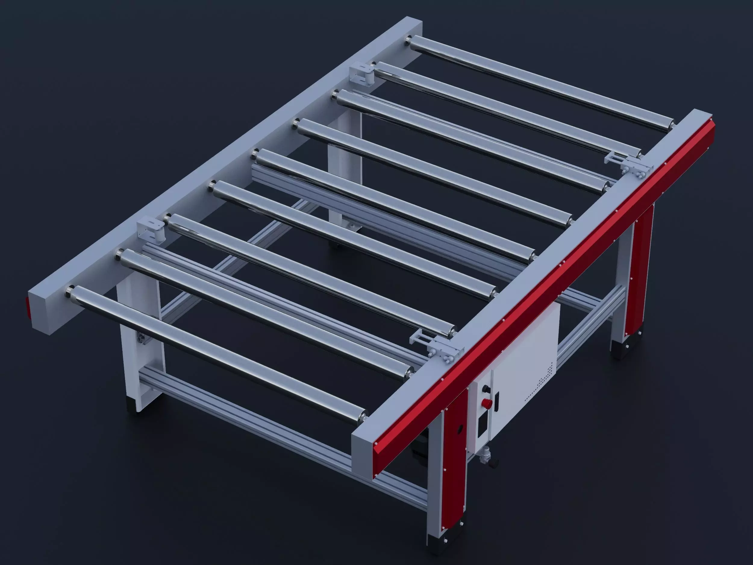 Plate conveyor line 3D model_0