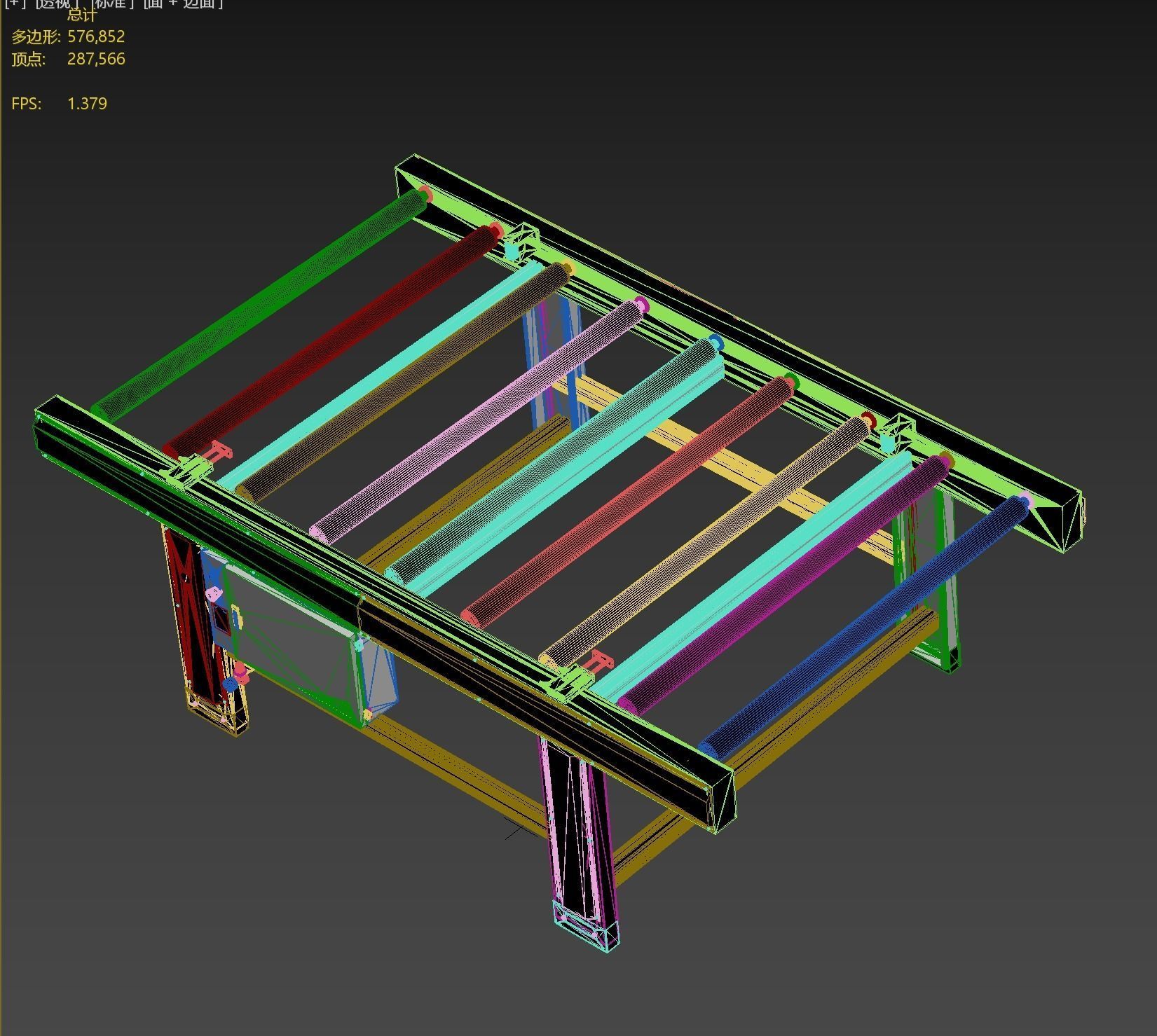 Plate conveyor line 3D model_3