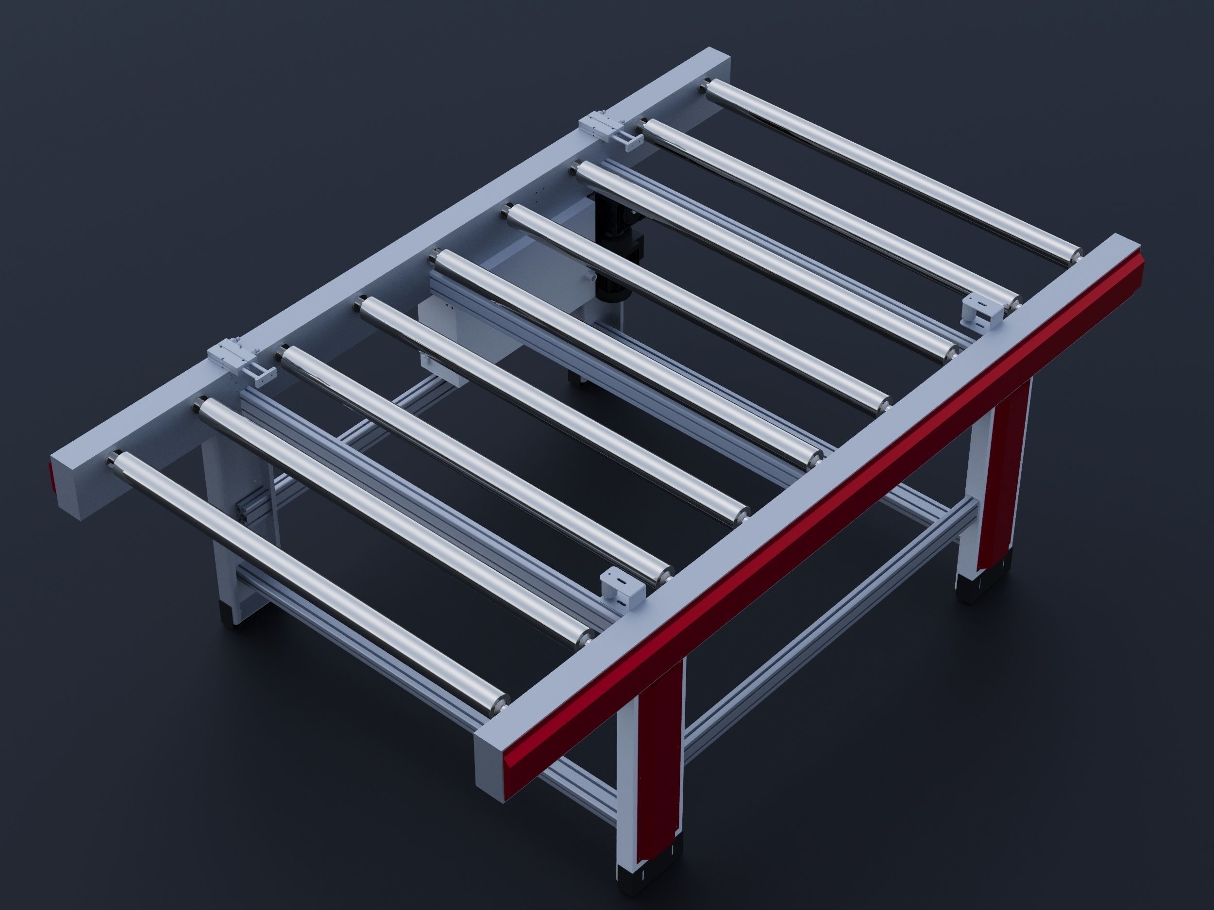 Plate conveyor line 3D model_1