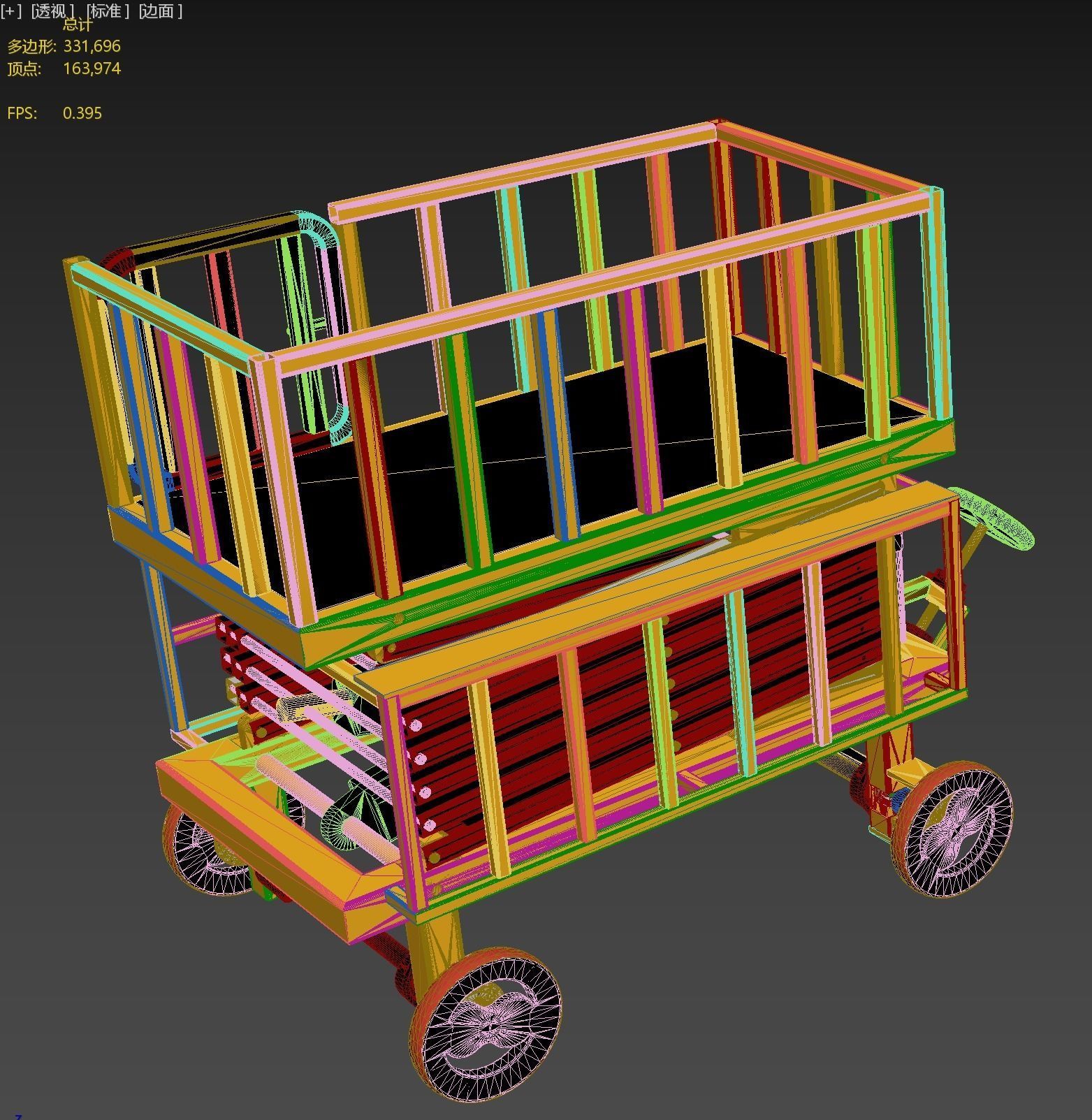 Platform lift truck 3D model_2