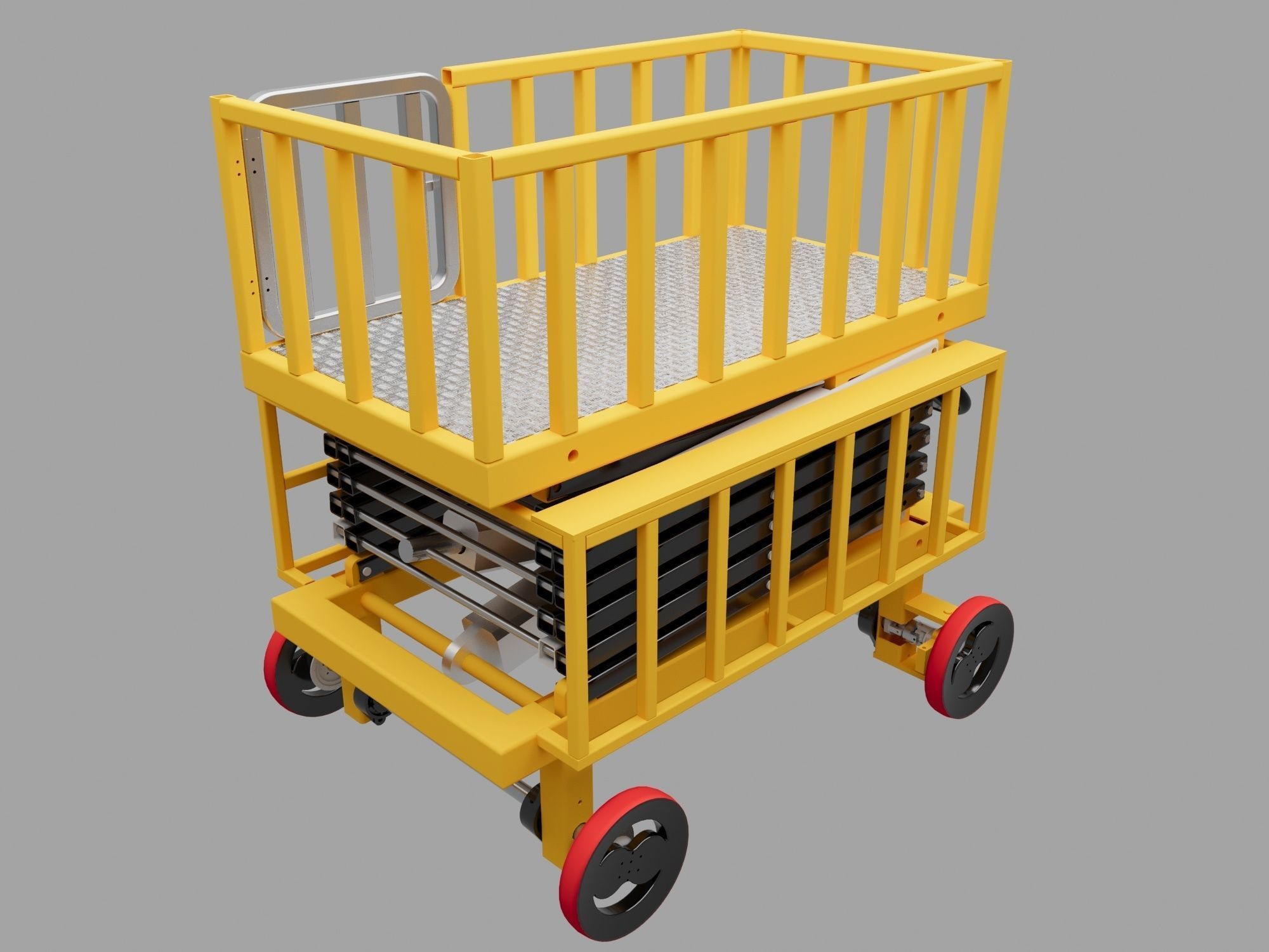 Platform lift truck 3D model_1