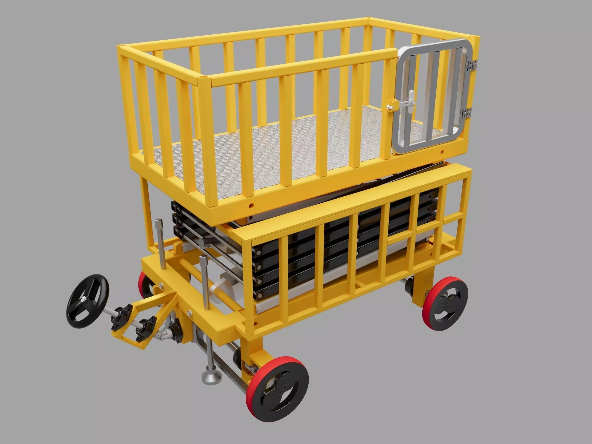Platform lift truck 3D model_0