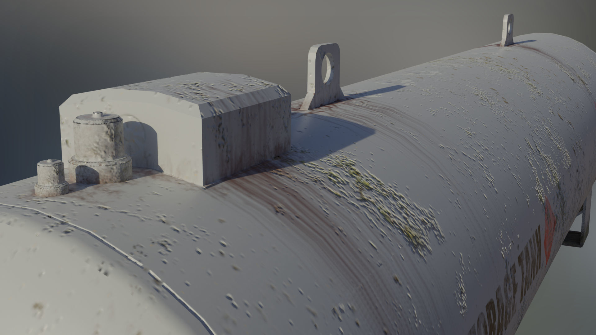 Industrial liquid petroleum gas storage tank 3D model_7