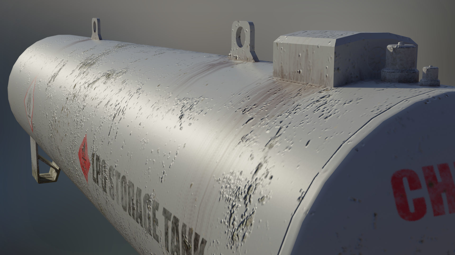 Industrial liquid petroleum gas storage tank 3D model_4