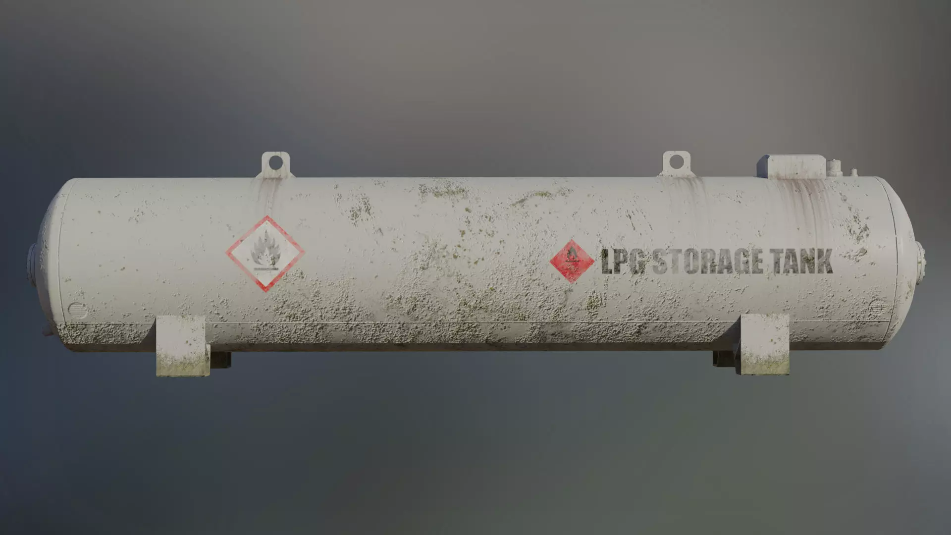 Industrial liquid petroleum gas storage tank 3D model_0