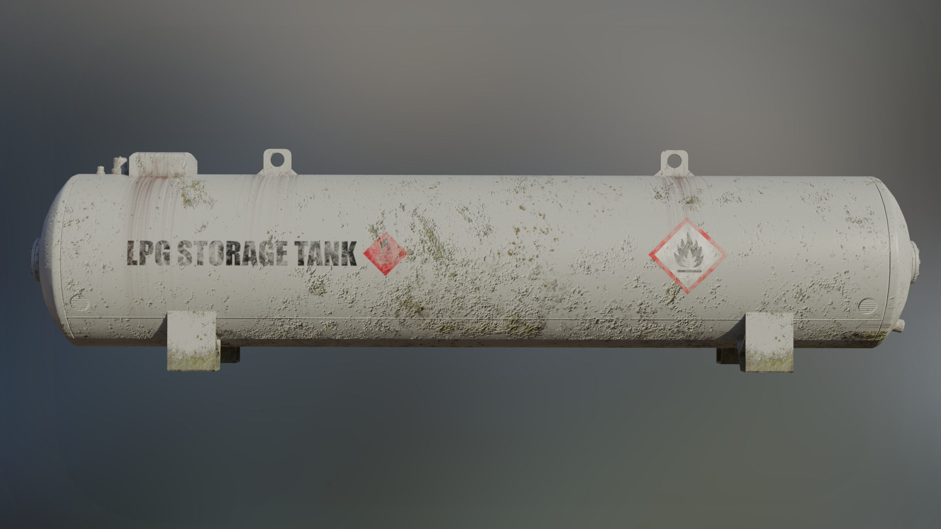 Industrial liquid petroleum gas storage tank 3D model_1