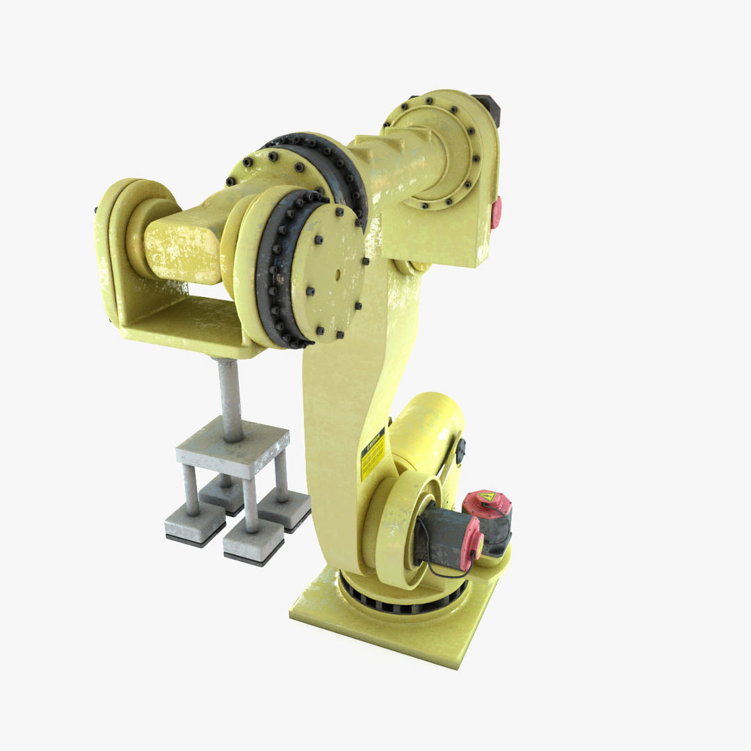 Industrial robot arm 3D model_5