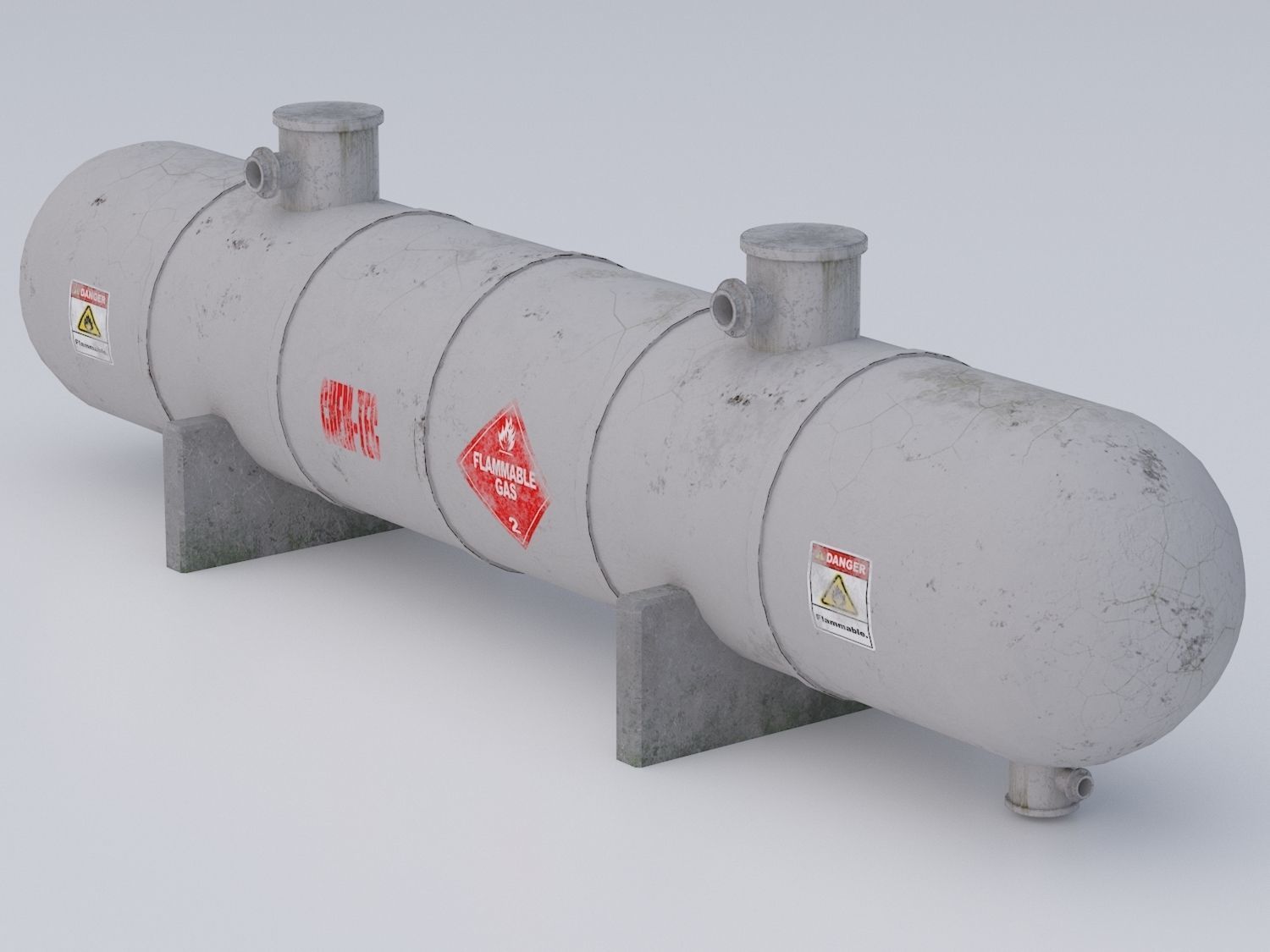Industrial flammable gas storage tanks 3D model_1