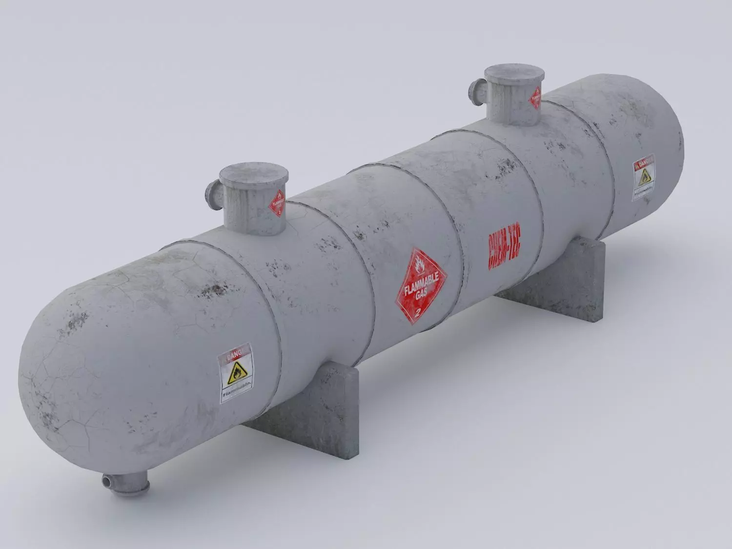 Industrial flammable gas storage tanks 3D model_0
