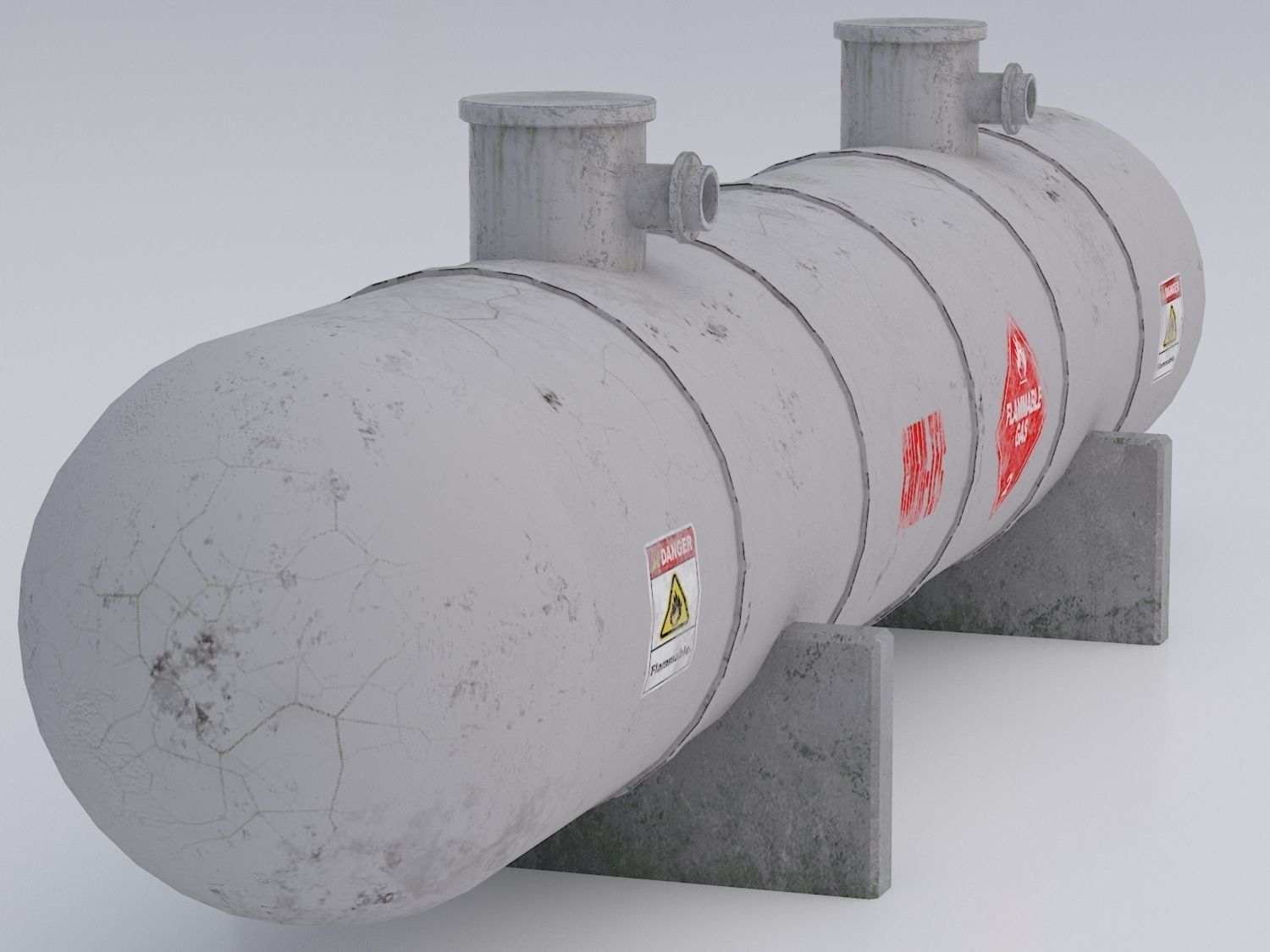 Industrial flammable gas storage tanks 3D model_2