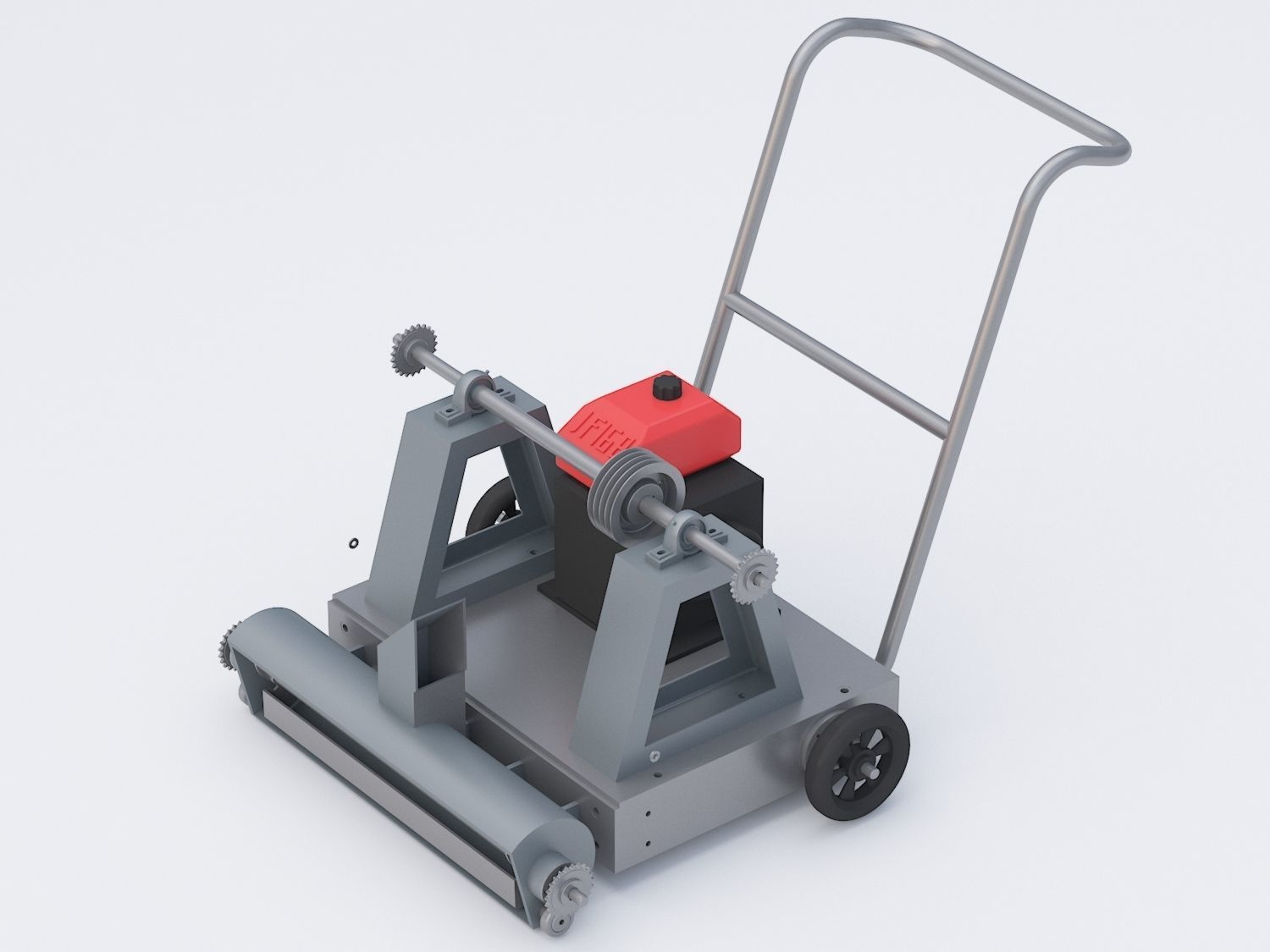 Lawn mower 3D model_1