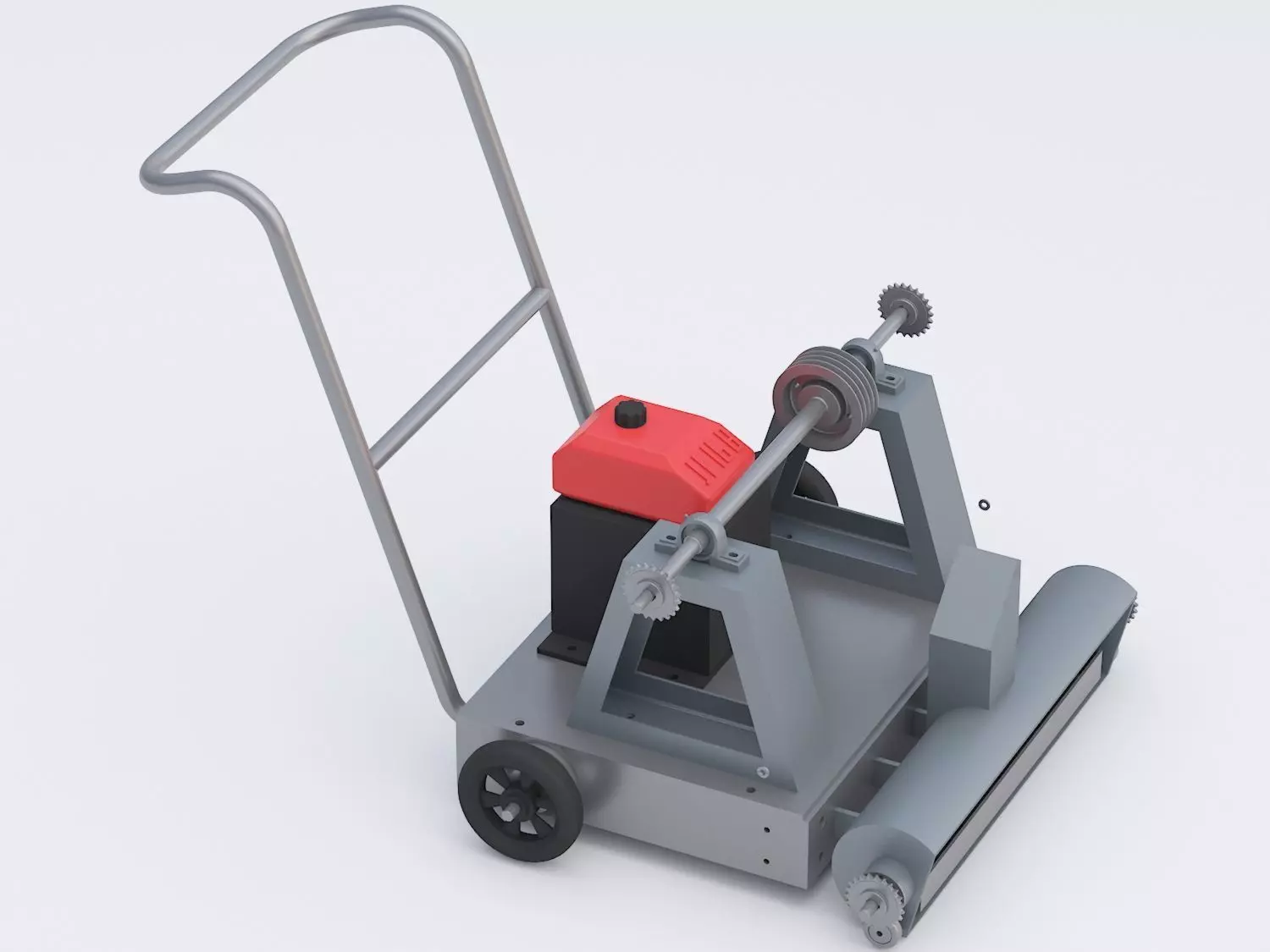 Lawn mower 3D model_0