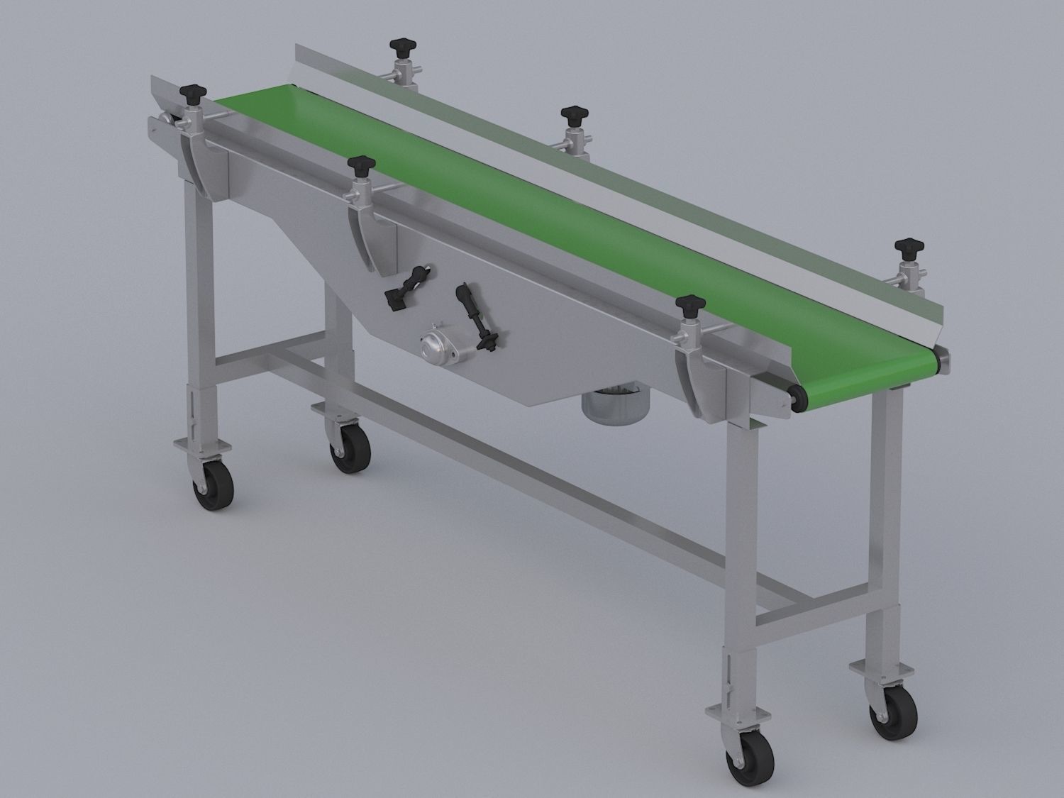 Center drive conveyor belt 3D model_2