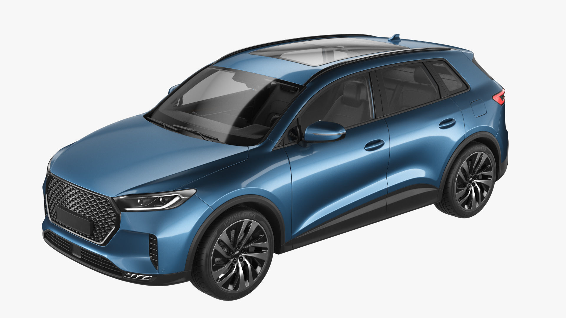 Generic Hybrid SUV 3D model_3