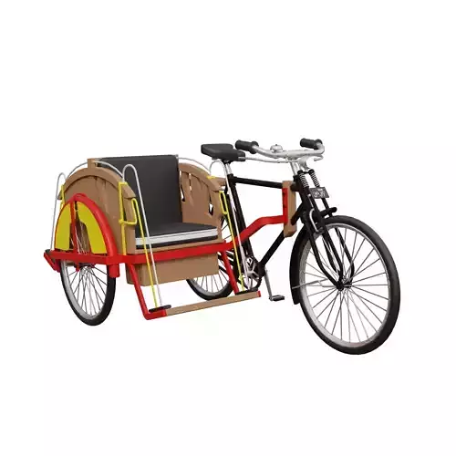 burmese trishaw  3D model