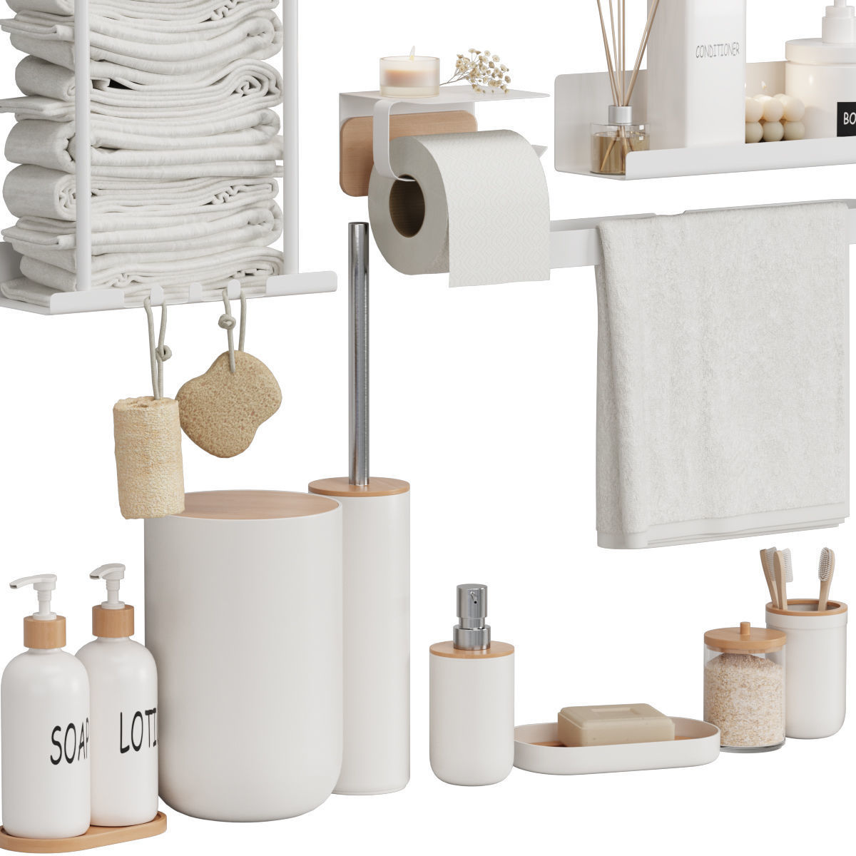 bathroom set 03 3D model_2