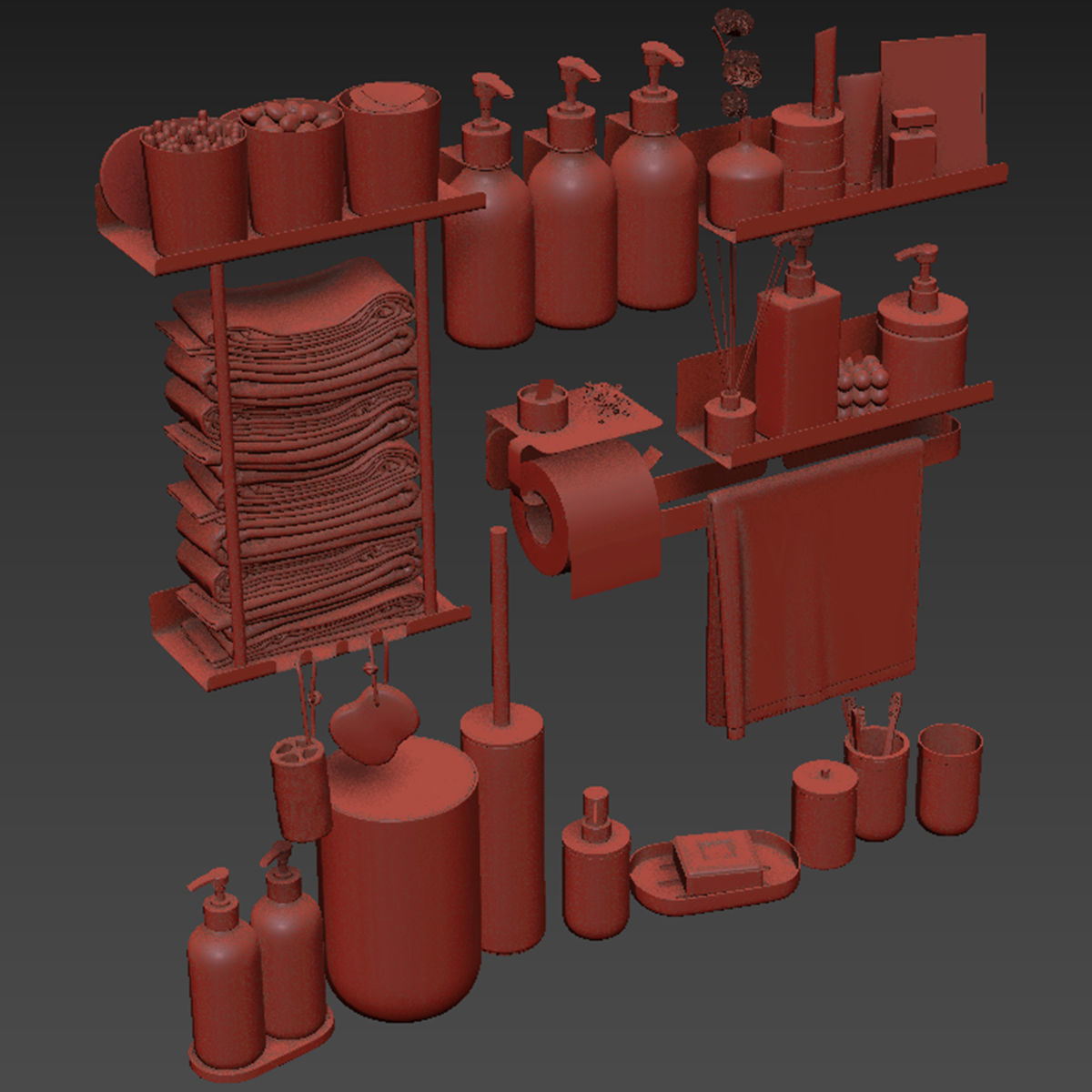 bathroom set 03 3D model_6