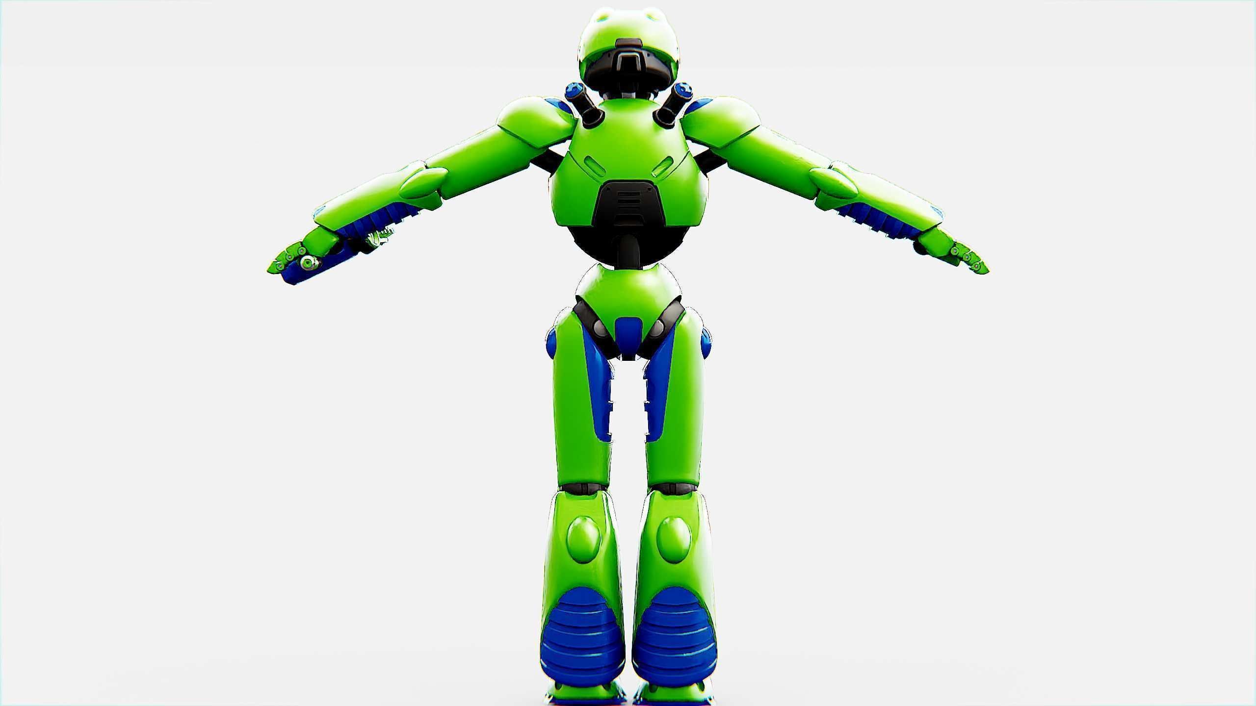 BATTLE DROID ZHOUMI  Rigged for Unreal Engine - Unity - MIXAMO  3D model_25