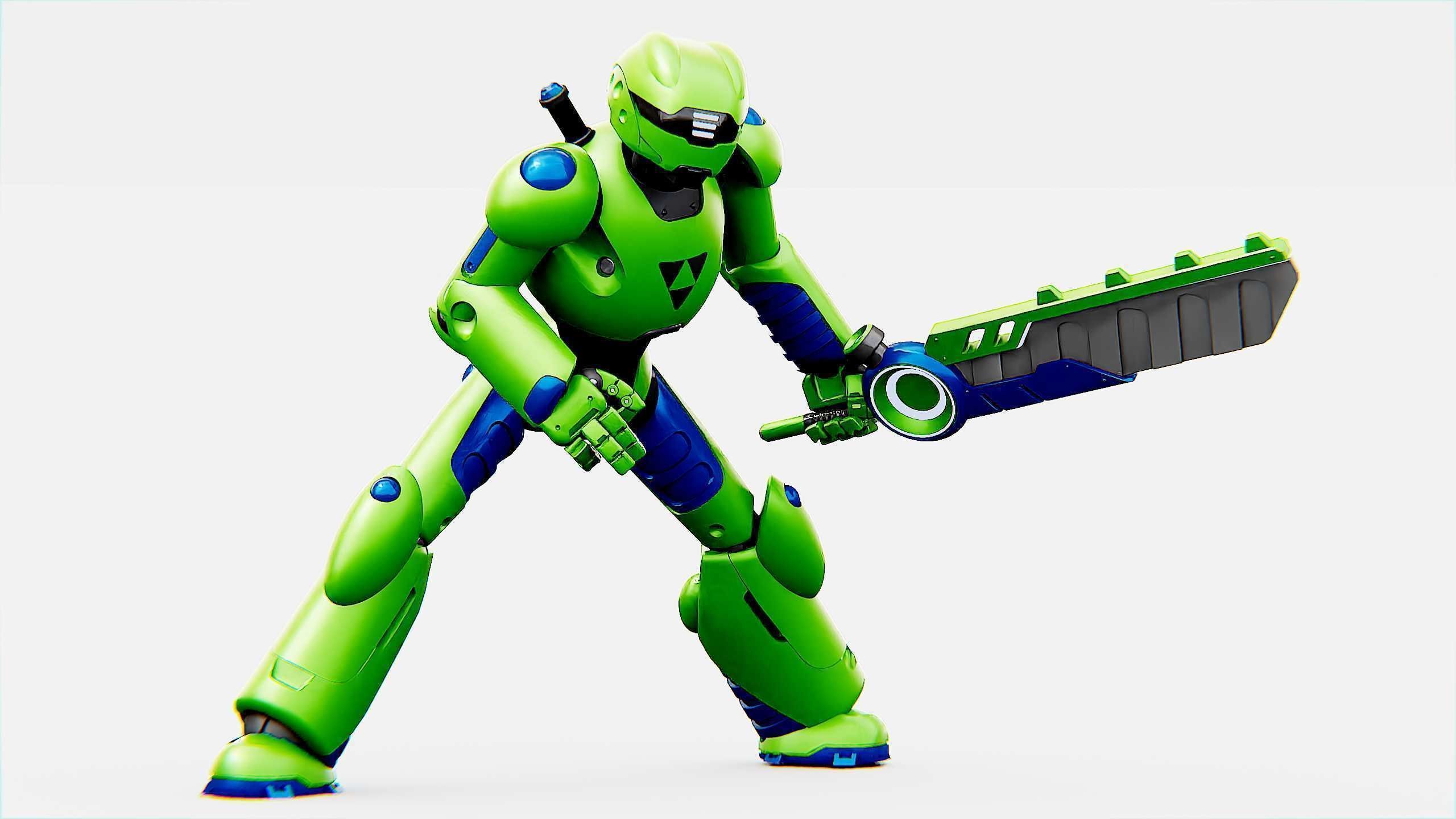 BATTLE DROID ZHOUMI  Rigged for Unreal Engine - Unity - MIXAMO  3D model_3