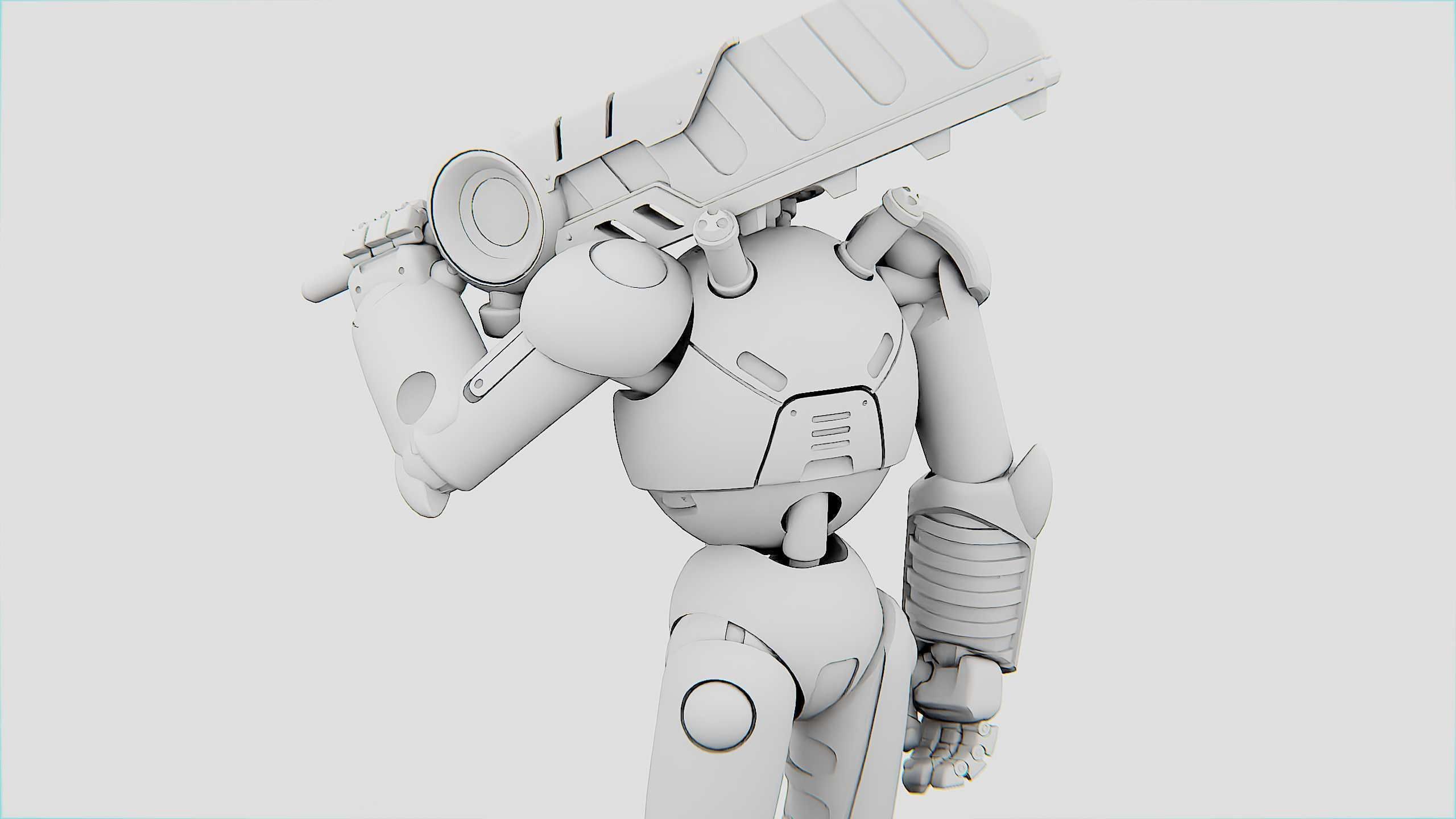 BATTLE DROID ZHOUMI  Rigged for Unreal Engine - Unity - MIXAMO  3D model_33