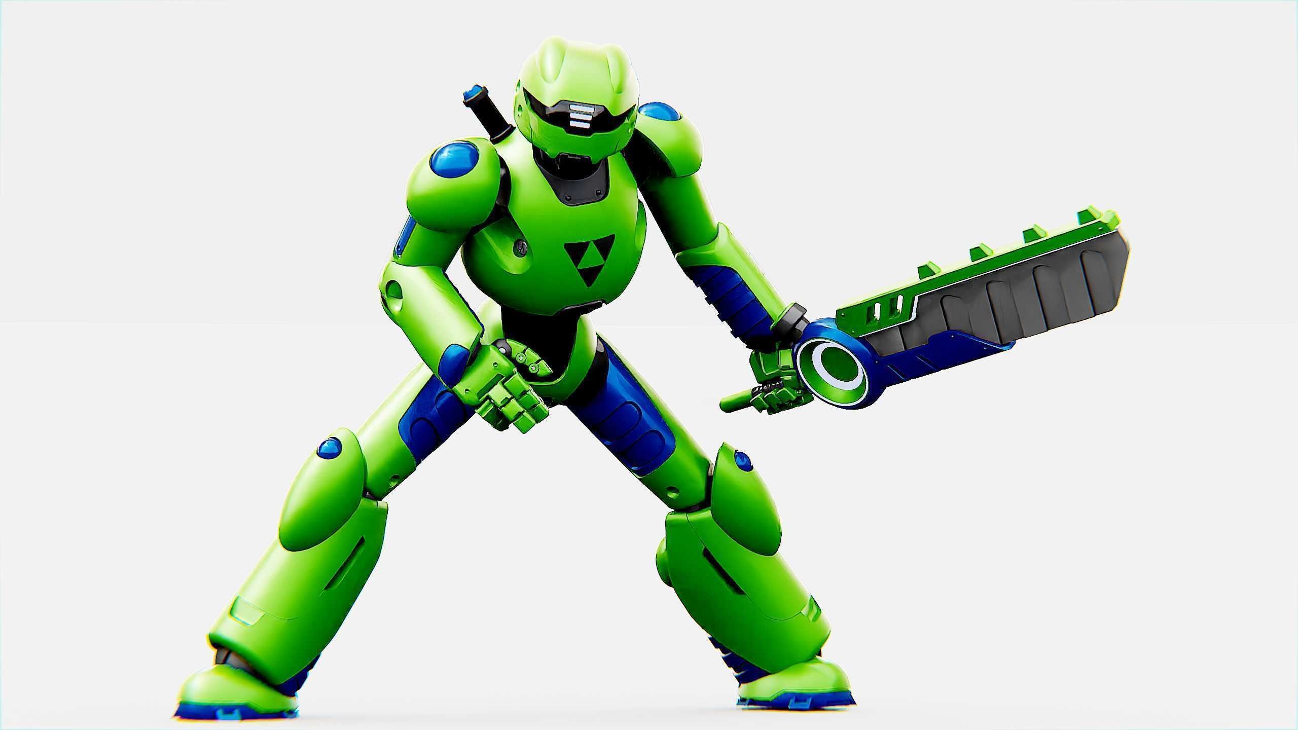 BATTLE DROID ZHOUMI  Rigged for Unreal Engine - Unity - MIXAMO  3D model_2