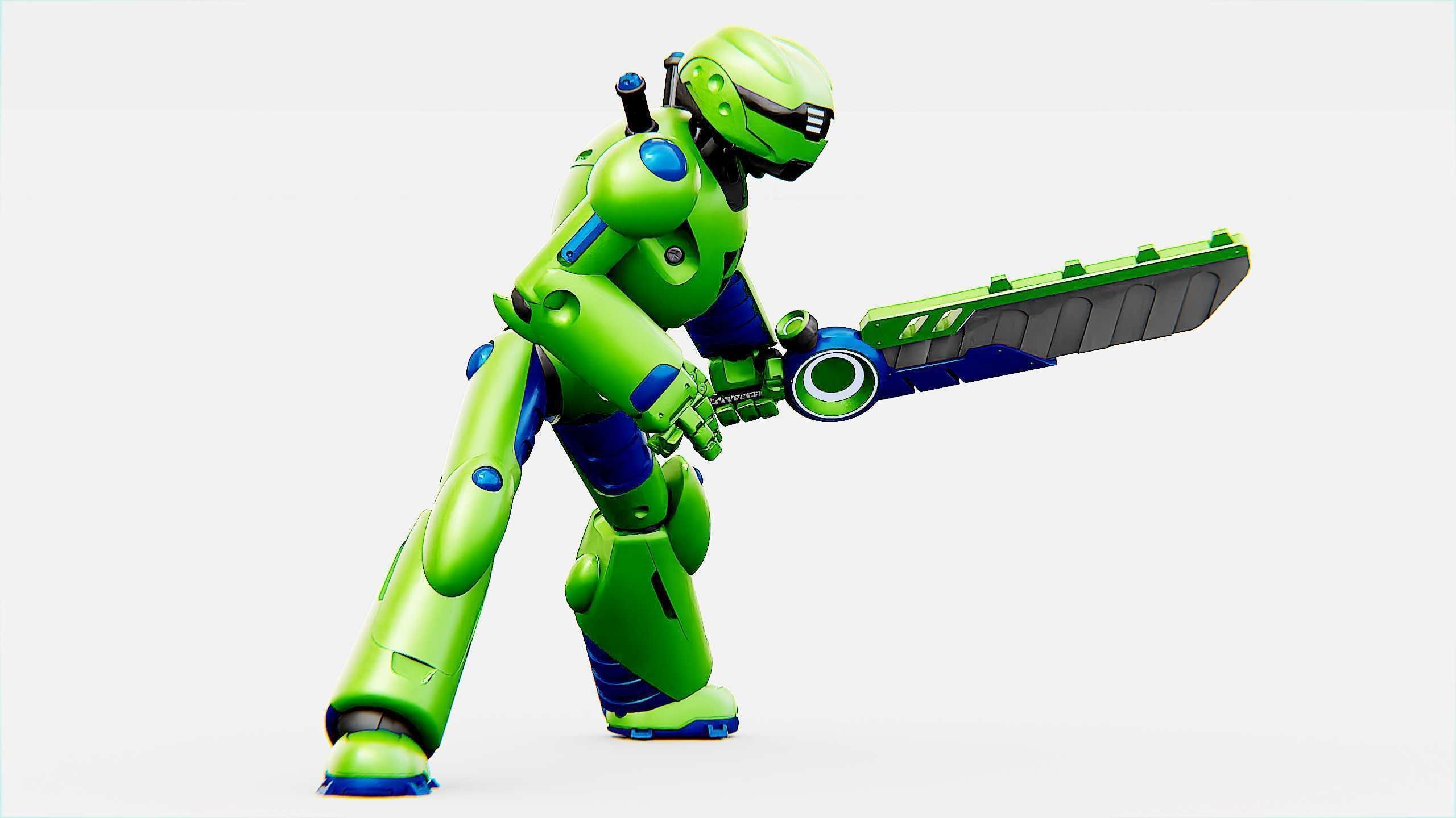 BATTLE DROID ZHOUMI  Rigged for Unreal Engine - Unity - MIXAMO  3D model_5