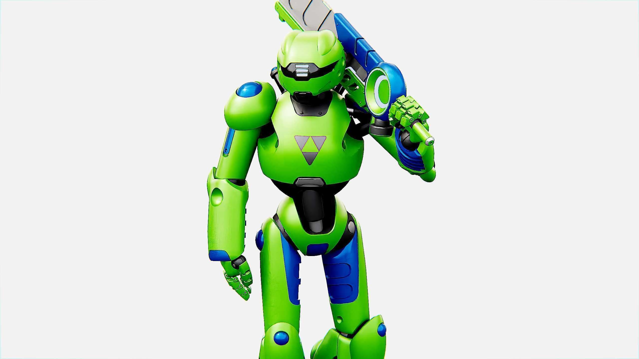 BATTLE DROID ZHOUMI  Rigged for Unreal Engine - Unity - MIXAMO  3D model_27